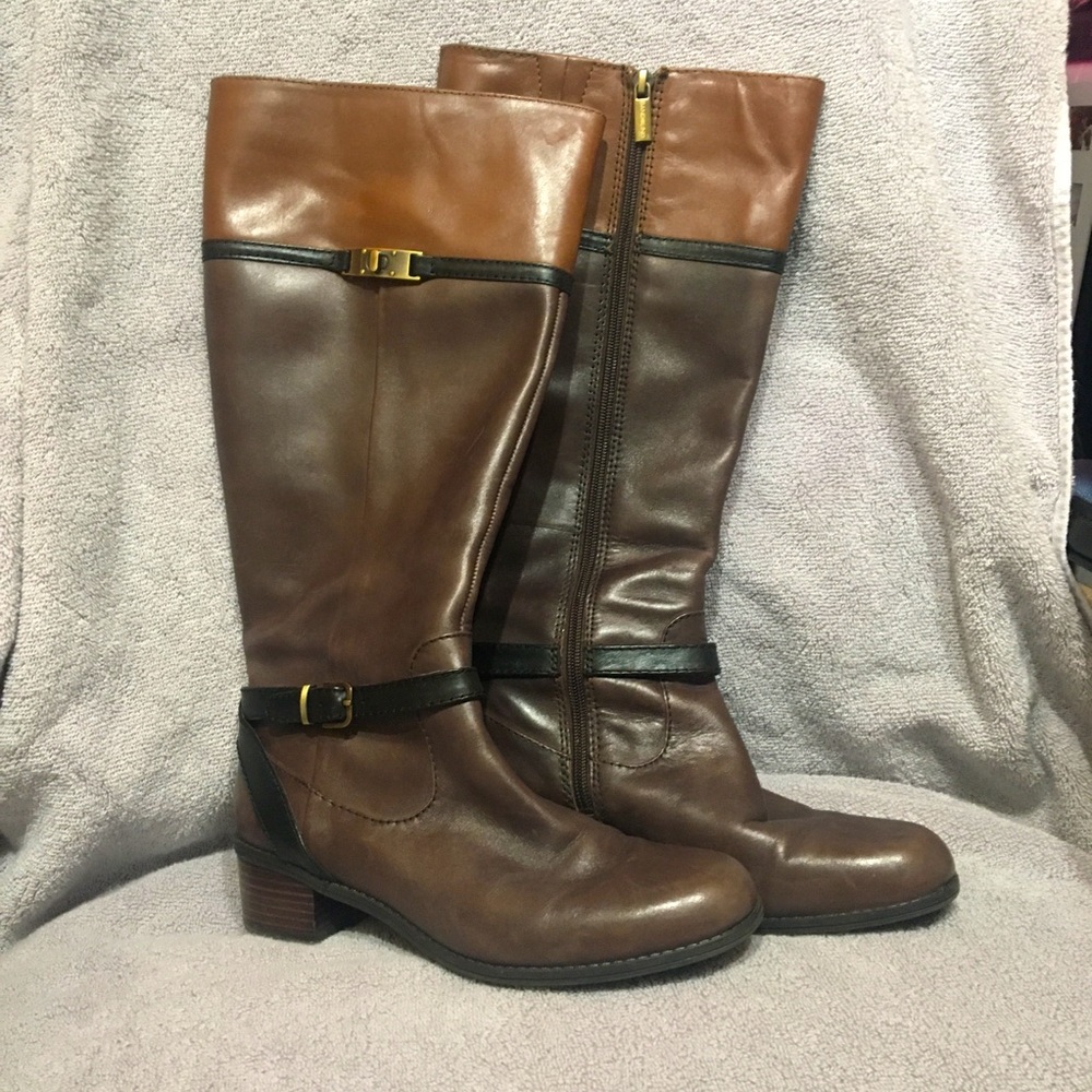 Bandolino knee high zip up boots